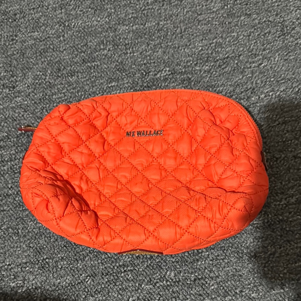 MZ Wallace Bright Orange Quilted Pouch